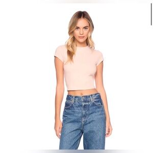 Susana Monaco cap sleeve T-shirt Medium cropped